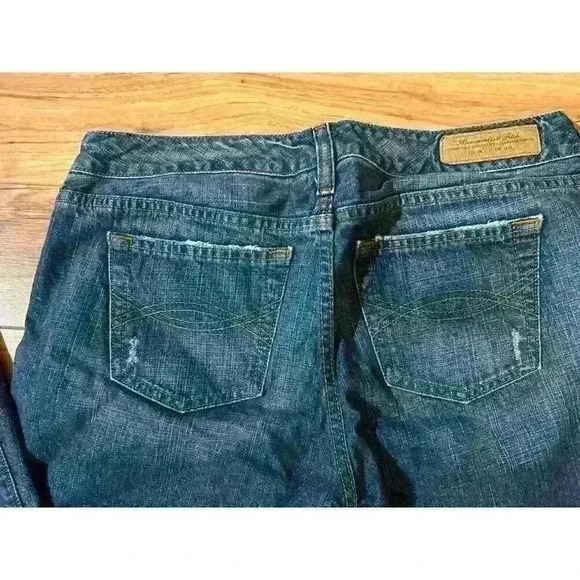 Abercrombie & Fitch Women Blue Jeans 4R Blue Denim Perfect Stretch Straight - Picture 4 of 5